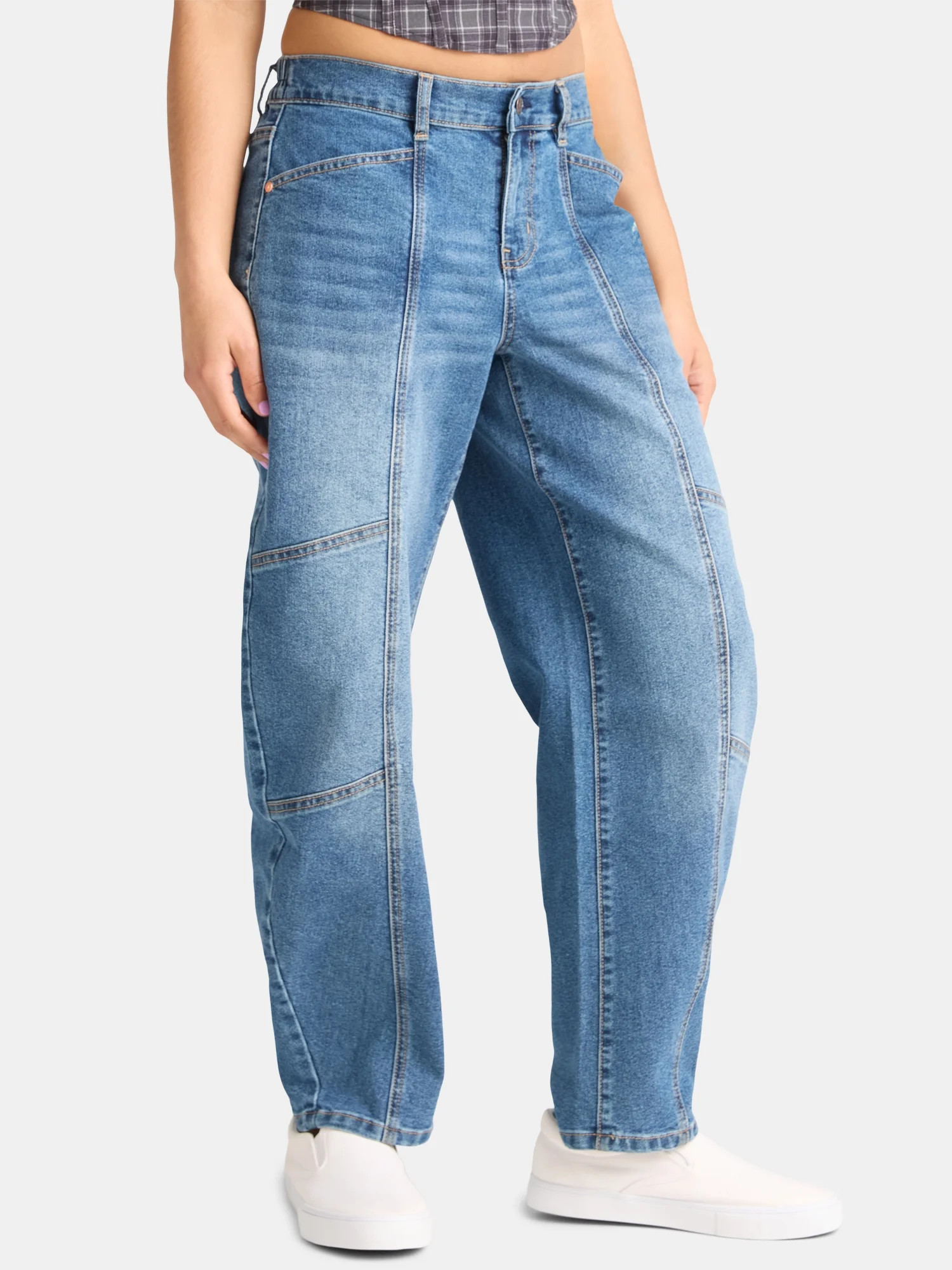 Madden NYC Highrise Barrel Jean, Womens | Walmart (US)