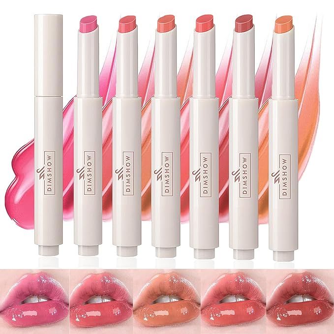 DENESTUP 6 Colors Jelly Lipstick, Tinted Lip Gloss Hydrating Mirror Lip Stain, Long Lasting Moist... | Amazon (US)