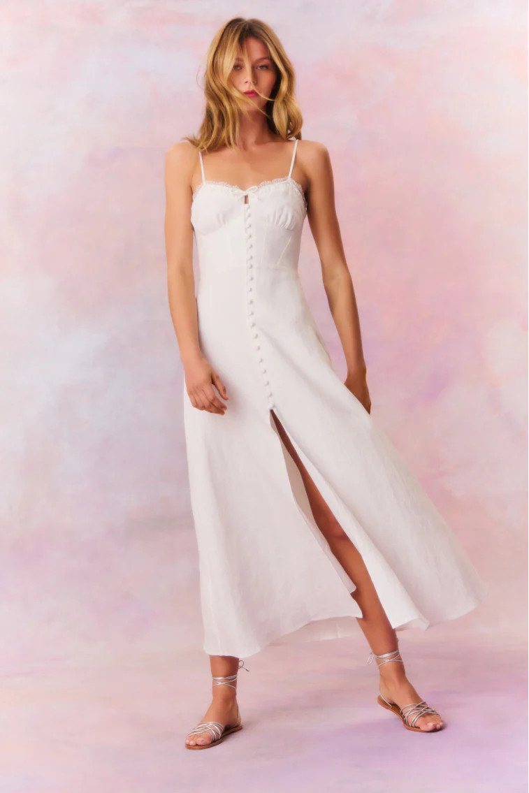 Linella Linen Smocked Maxi Dress | LoveShackFancy