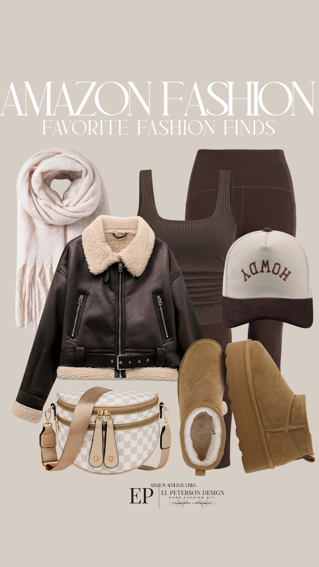 Amazon Fashion 
Leggings
Scarf
Jacket
Belt bag
Booties
Cap 
Tank top 

#LTKFindsUnder50 #LTKFindsUnder100