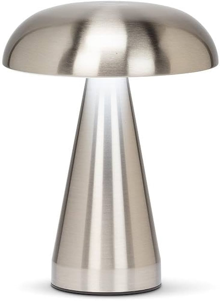 Abbott Collection Silver Metallic Mushroom LED Table Light/Lamp - 8"H - 27-TRILITE-138-SIL | Amazon (CA)