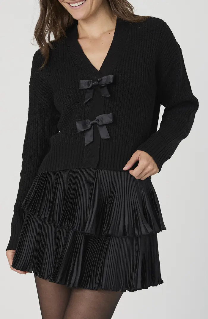 Babysoft Satin Bow Cardigan | Nordstrom Rack
