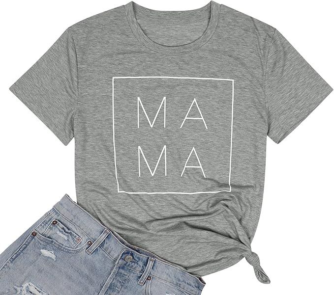 Tie Dye Shirt Women Mom Life Tshirts Mama Letter Printed Clothes Casual Short Sleeve Tees Tops | Amazon (US)