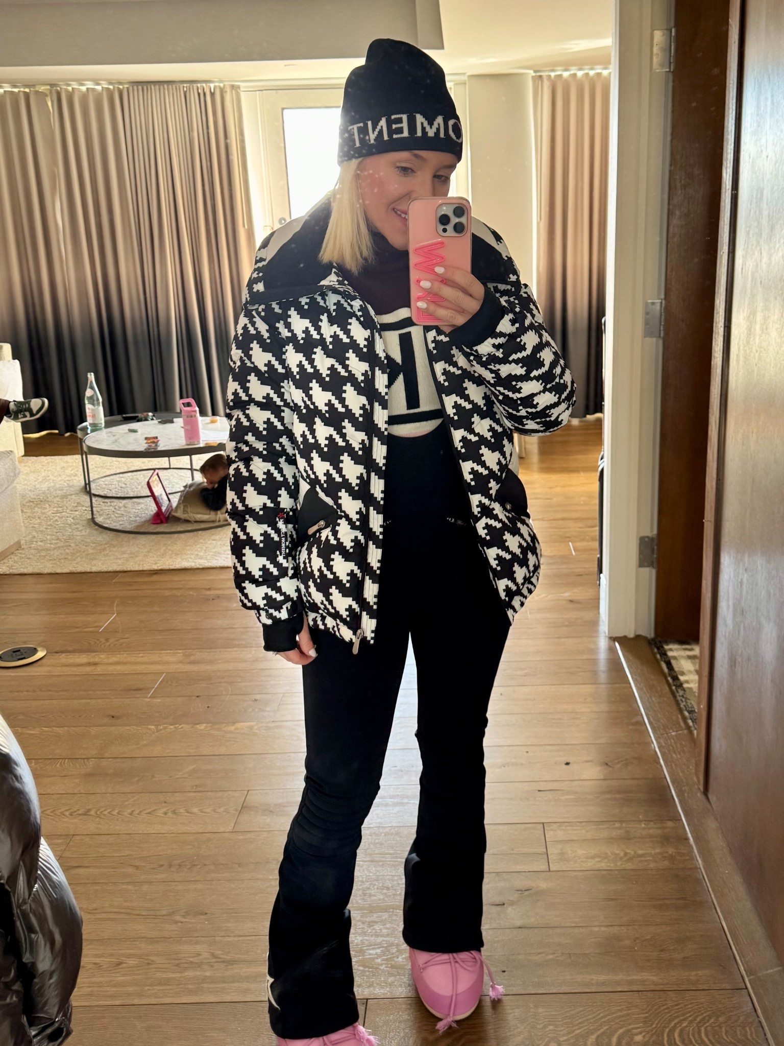 Perfect Moment ski look. Aspen ski. Ski outfit. Ski trip. Petite look. Size small in ski jacket, ski overalls & ski sweater. Moon
Boots. Black ski bib size small

#LTKPetite #LTKSeasonal #LTKTravel