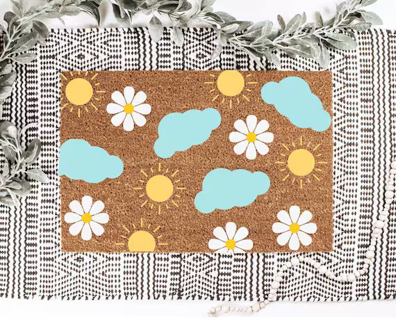 All Things Spring Doormat  Spring Doormat  Floral Doormat  | Etsy | Etsy (US)