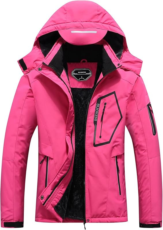Women's Waterproof Ski Jacket Warm Winter Snow Coat Hooded Raincoat | Amazon (US)