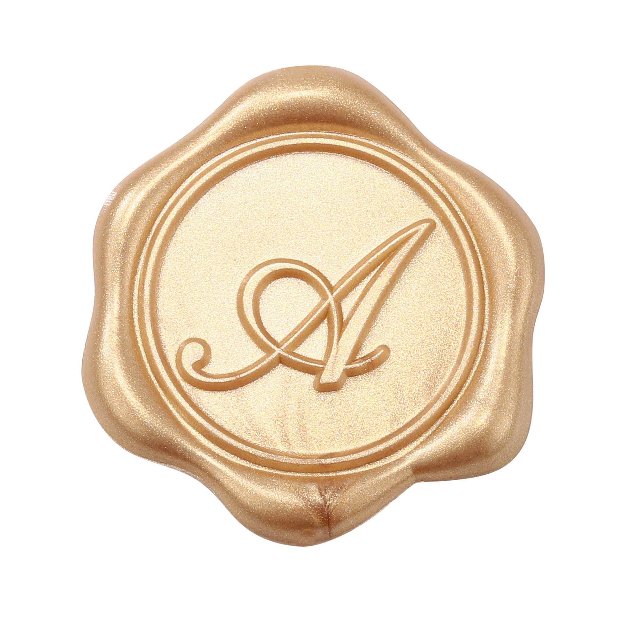 Yoption Wax Seal Stickers, 50 Pcs Initial Alphabet A Invitation Envelope Seal Stickers, Metallic ... | Amazon (US)