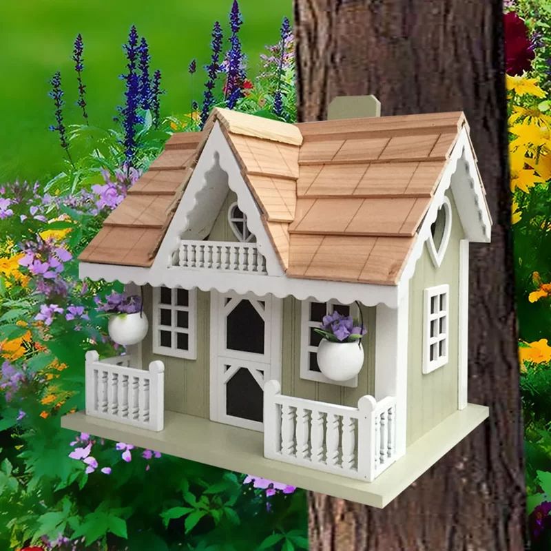 Fledgling Series Rosemary Cottage 6 in x 9 in x 8 in Birdhouse | Wayfair North America