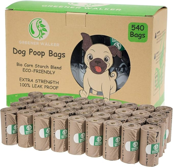 GREENER WALKER Poop Bags for Dog Waste-540 Bags,Extra Thick Strong 100% Leak Proof Dog waste Bags... | Amazon (US)