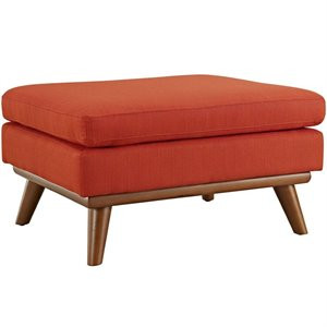 Modway Engage Fabric Ottoman in Atomic Red | Cymax
