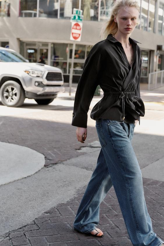 FLOWING SAFARI SHIRT | Zara AU