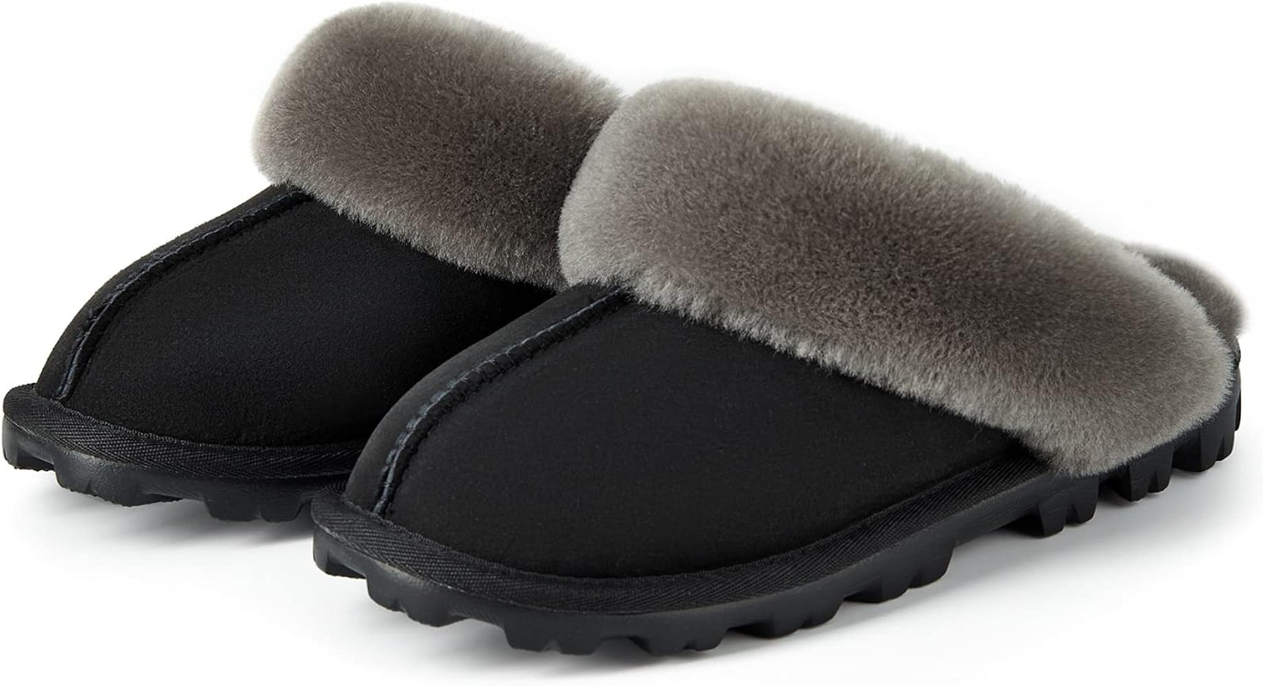 WaySoft Genuine Australian Sheepskin Women Slippers, Water-Resistant Warm and Fluffy Outdoor House S | Amazon (US)