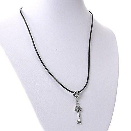Cowhide Leather Necklace with Dangle Key(locks with Lobster Clasp) 43cm Long | Walmart (US)