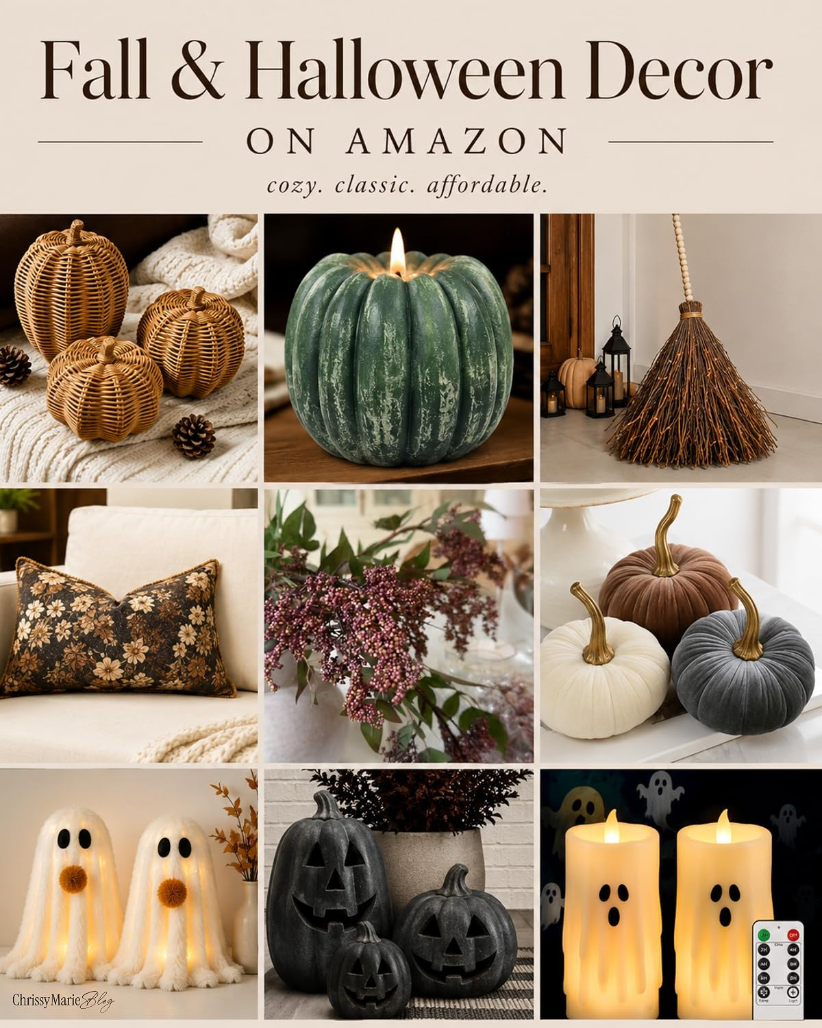 Fall and Halloween decor from Amazon for when you want your house to feel festive, but not like a haunted hayride exploded in the entryway. Cozy fall touches, a few spooky extras, and just enough seasonal magic to make it look like you planned ahead. 

 #LTKmomlife #LTKSeasonal #LTKHome