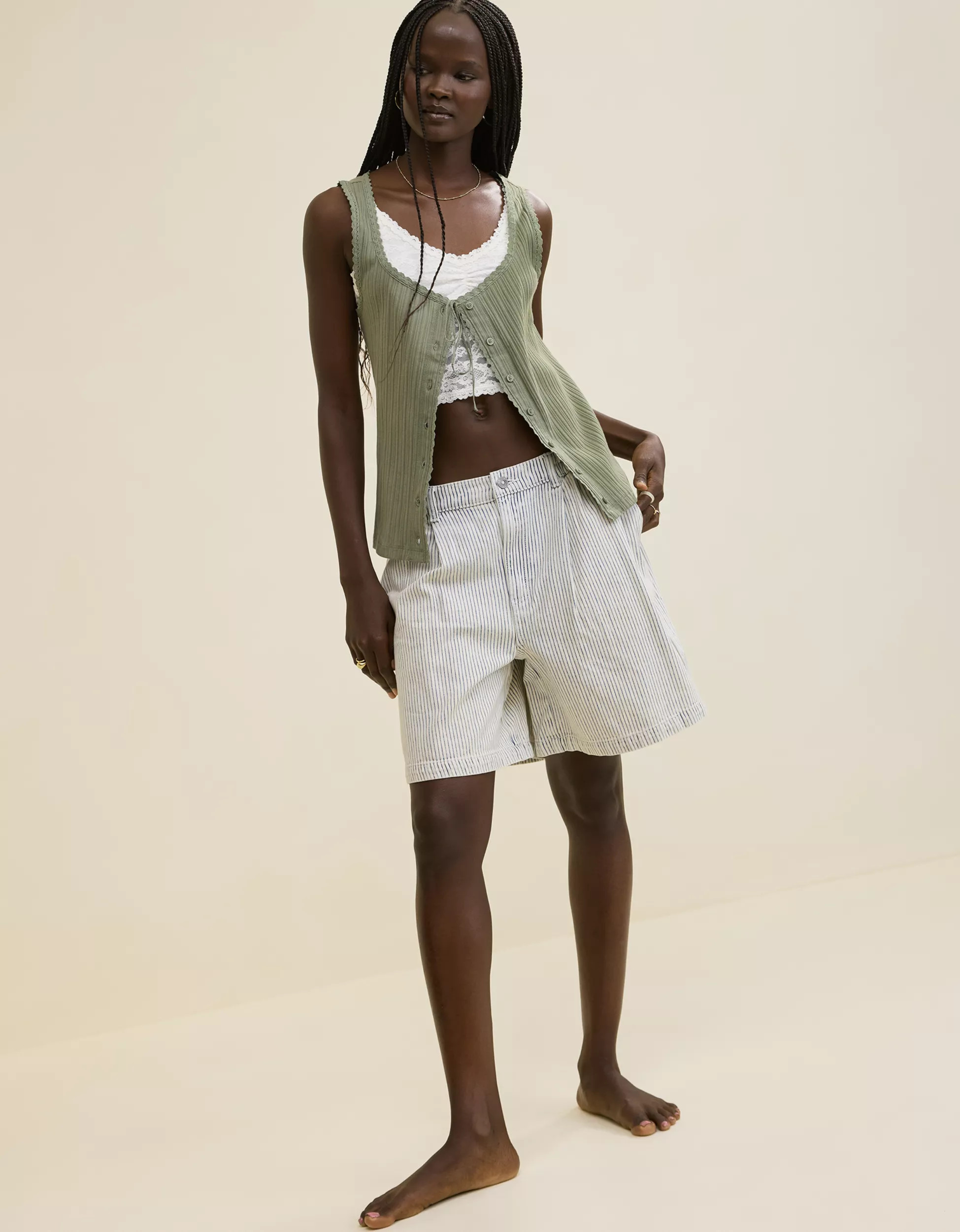 Aerie Denim Trouser Jort | Aerie