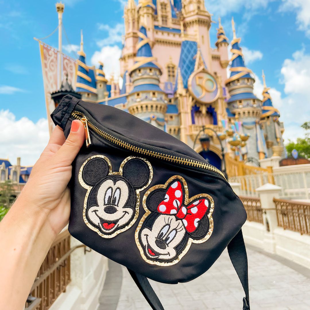 NOW SEWN ON Mickey Fanny Pack. Quality Minnie Fanny Pack. - Etsy | Etsy (US)