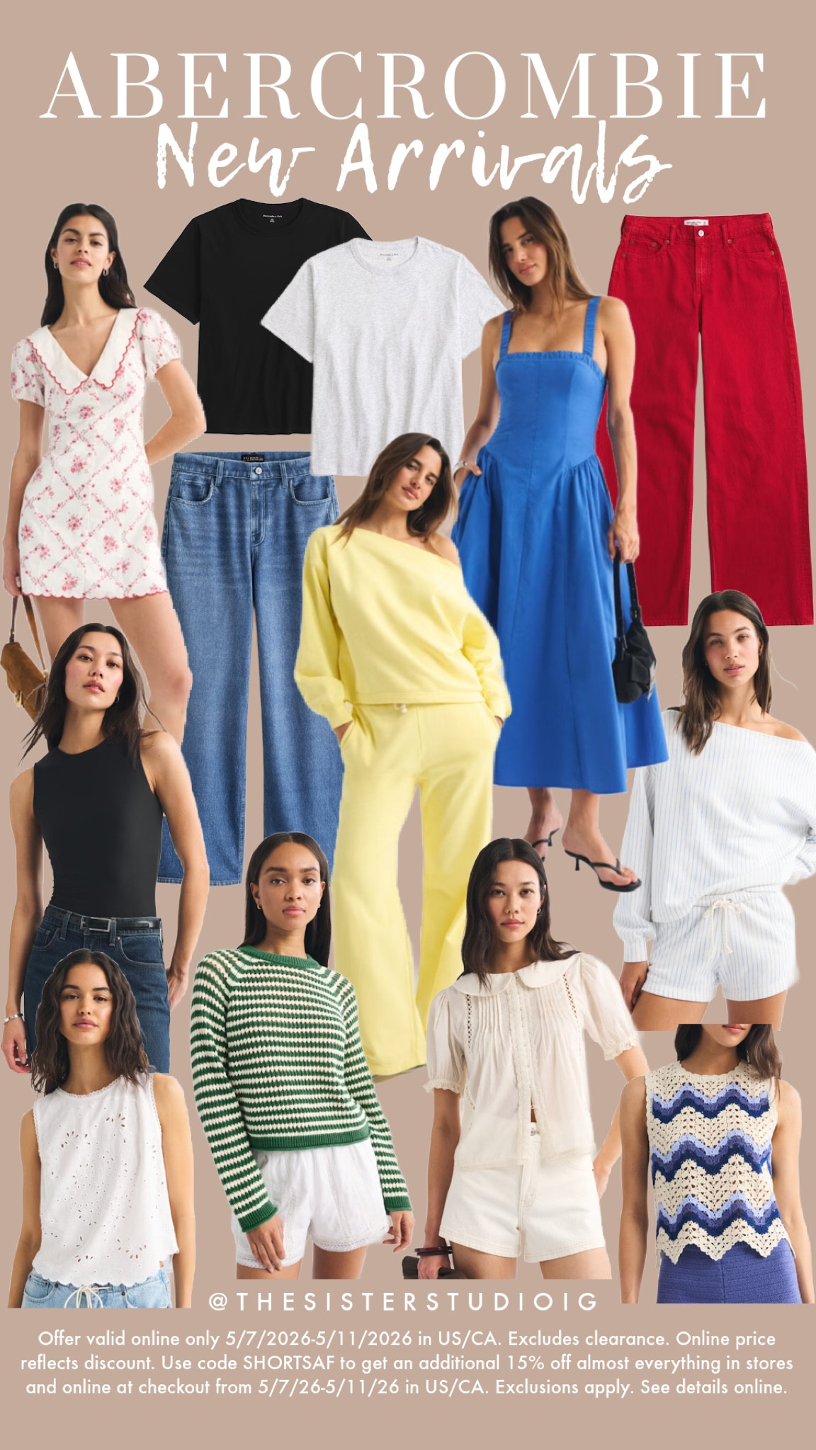 Abercrombie sale! Use code: SHORTSAF

Offer valid online only 5/7/2026-5/11/2026 in US/CA. Excludes clearance. Online price reflects discount. Use code SHORTSAF to get an additional 15% off almost everything in stores and online at checkout from 5/7/26-5/11/26 in US/CA. Exclusions apply. See details online.

#LTKSaleAlert