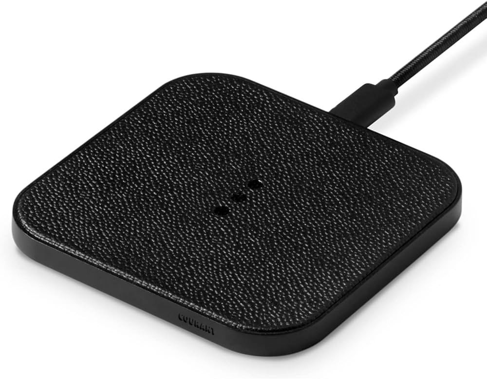 Courant Catch:1 Classics - Italian Leather Wireless Charging Pad - Qi-Certified - Compatible with... | Amazon (US)