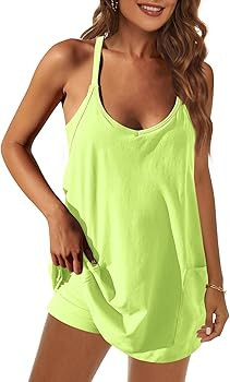 Panadila Womens Summer Sleeveless Mini Dress V Neck Spaghetti Strap Sundress Athletic Short Dress... | Amazon (US)