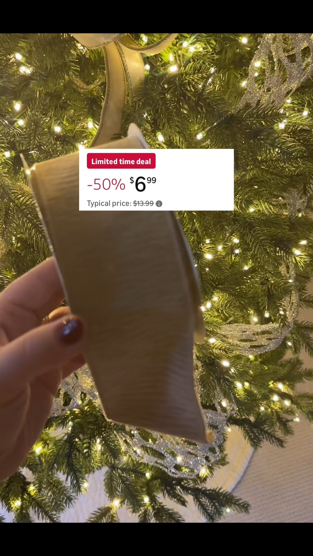 Amazon find | $6.99 for 10yds | crinkled velvet wired ribbon | Christmas holiday decorating inspo | Christmas tree decor inspirationn

*decent pliability but note it’s not super structured 

#LTKSaleAlert #LTKHome #LTKHoliday