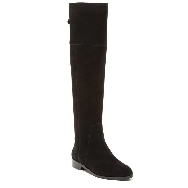 Charles David Reed Gold Back Zipper Detail Over the Knee Flat Boots | Bed Bath & Beyond