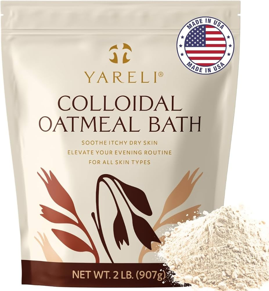 YARELI Colloidal Oatmeal, 2lb (32oz), Bath Powder for Dry Skin, for Adults, Baby and Kids | Amazon (US)