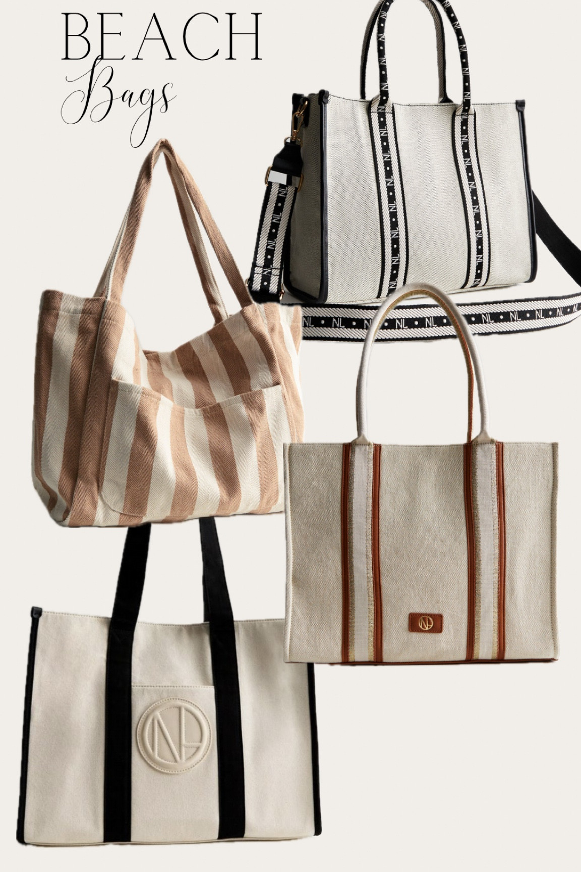 Beach bags, tote bags, summer bags, spring bags, neutral colours

#LTKSeasonal #LTKGiftGuide #LTKitbag