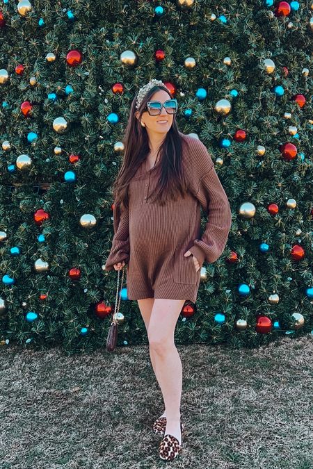 Favorite little #bumpfriendly romper is currently on sale and available in 3 colors! 

#LTKbump #LTKHoliday #LTKstyletip