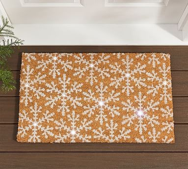 Snowflakes Light-Up Doormat | Pottery Barn (US)