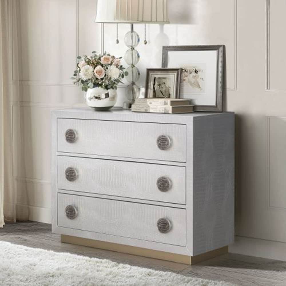 Oaks Decor 3 -Drawers Silver Stackable MDF Storage Storage drawer 35-in H x 18-in W x 44-in D one_size | OAB2726184 | Lowe's