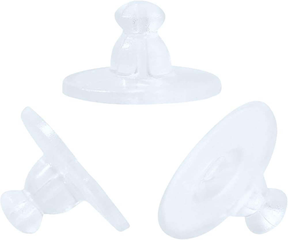 Earring Backs, Silicone Earring Backings, Clear Rubber Earring Safety Back Stoppers, Soft Clutch ... | Amazon (US)