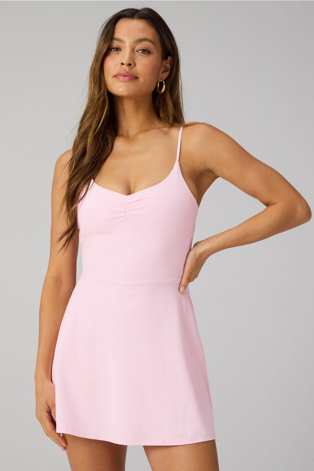 PureLuxe Ruched Classic Mini Dress | Fabletics