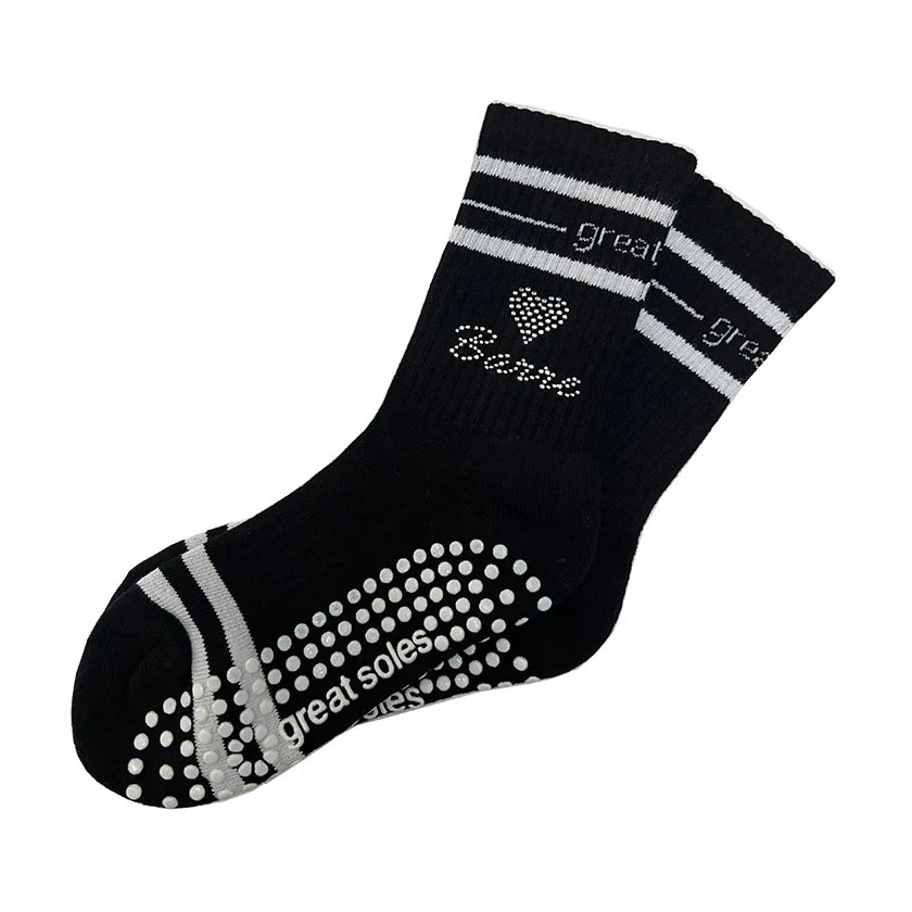 Jess Crew Grip Sock - Limited Edition- Rhinestone Stud (Barre / Pilates) | simplyWORKOUT