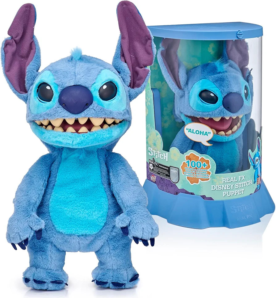 WOW! Stuff: Real FX Disney Stitch Plush from Lilo & Stitch- 18" Animatronic Plush, 100+ Action & ... | Amazon (US)
