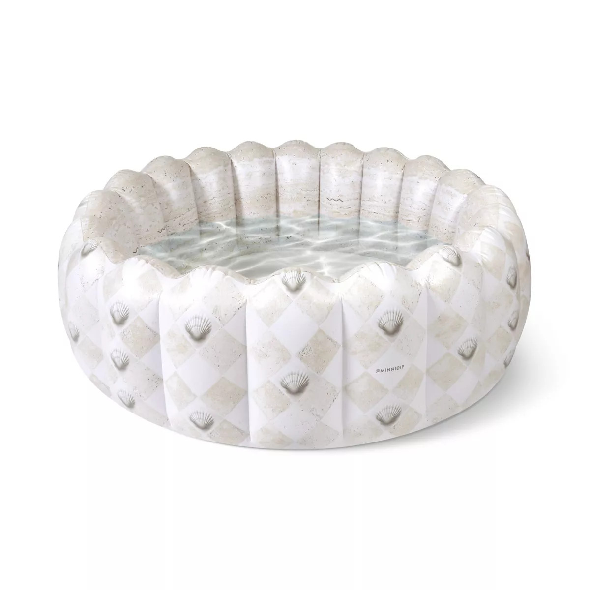 MINNIDIP Exclusive Resort Collection Tufted Pool 125 gal Novelty Kiddie Pool - Travertine Shells | Target