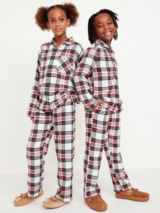 Gender-Neutral Printed Button-Front Pajama Set for Kids | Old Navy (CA)
