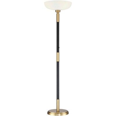 Possini Euro Design Modern Torchiere Floor Lamp Light Blaster LED 72.25" Tall Antique Brass and M... | Target