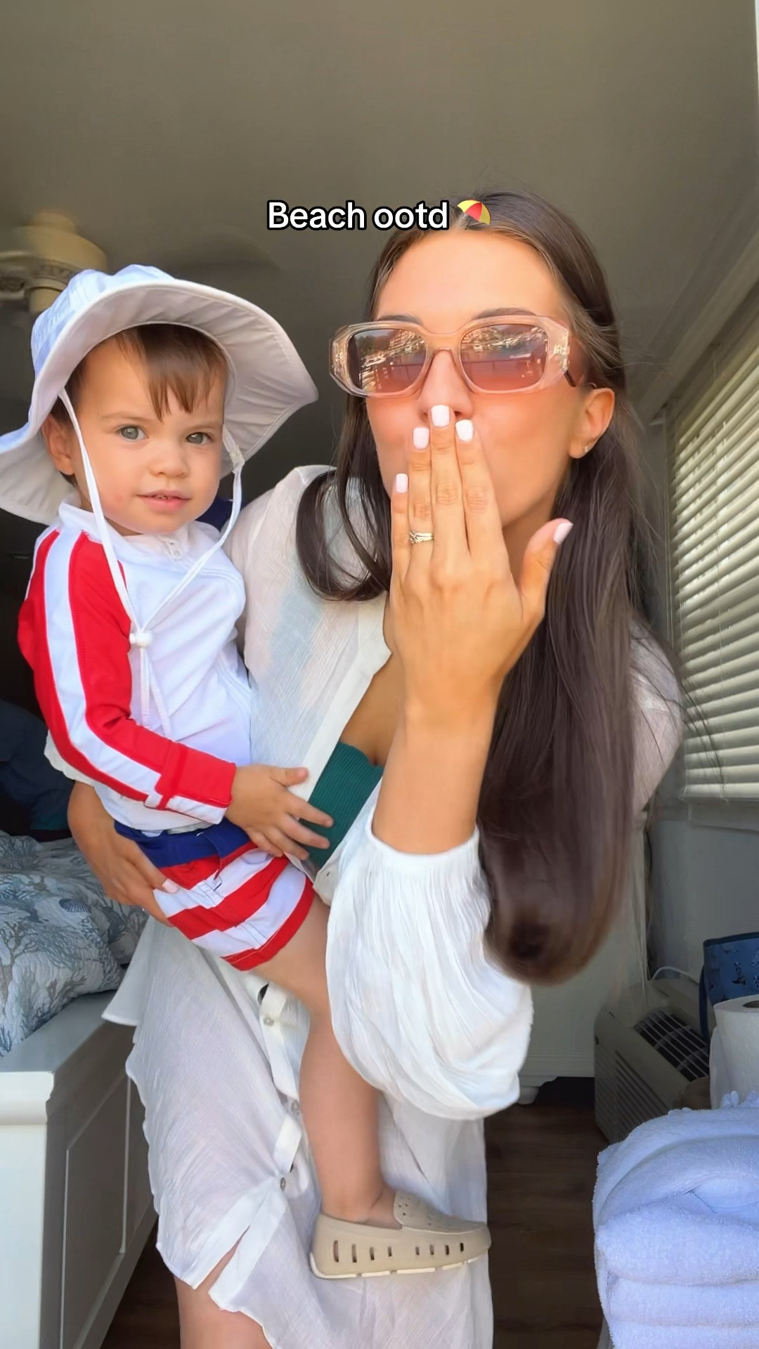 Beach ootd ⛱️ 

Ft. my song “Better Place” 🫶🏼

Toddler swim, postpartum swim, cover up, sunglasses

#LTKStyleTip #LTKSummerEdit #LTKBaby