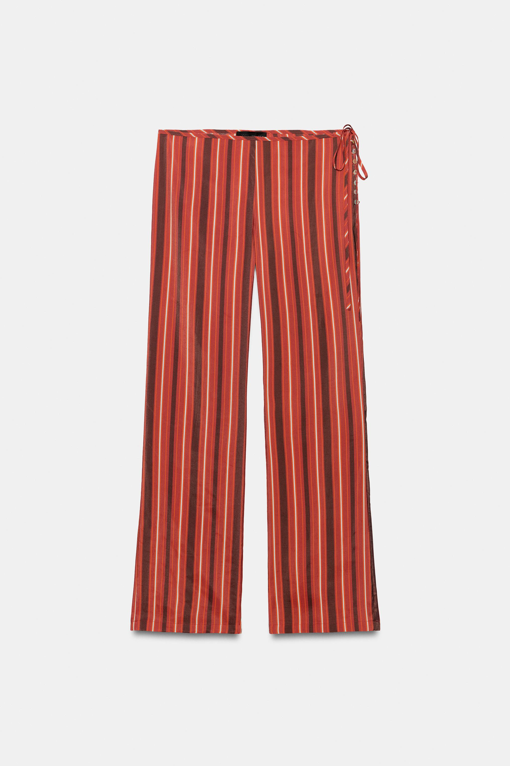 FLOWY STRIPED PANTS | Zara Canada