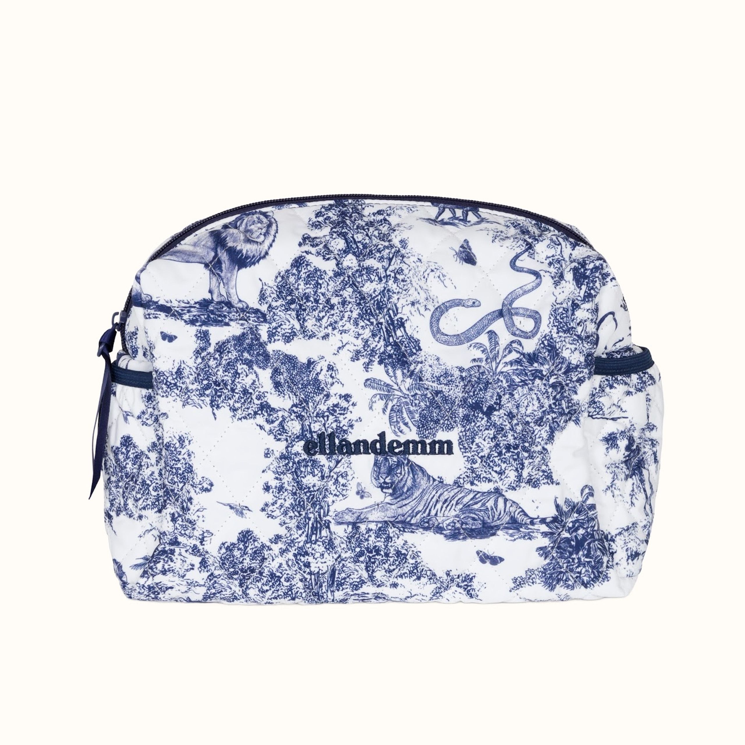 Toile Large Toiletry Bag | EllandEmm