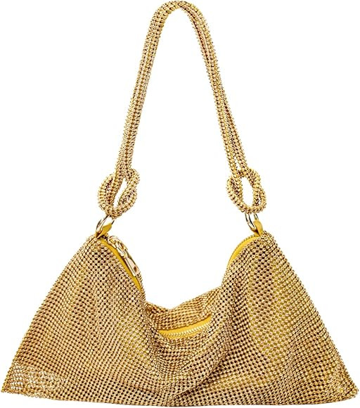 Silver Rhinestone Purse for Women Evening Sparkly Gold Clutch Formal Bag Glitter Handbag for Prom Pa | Amazon (US)