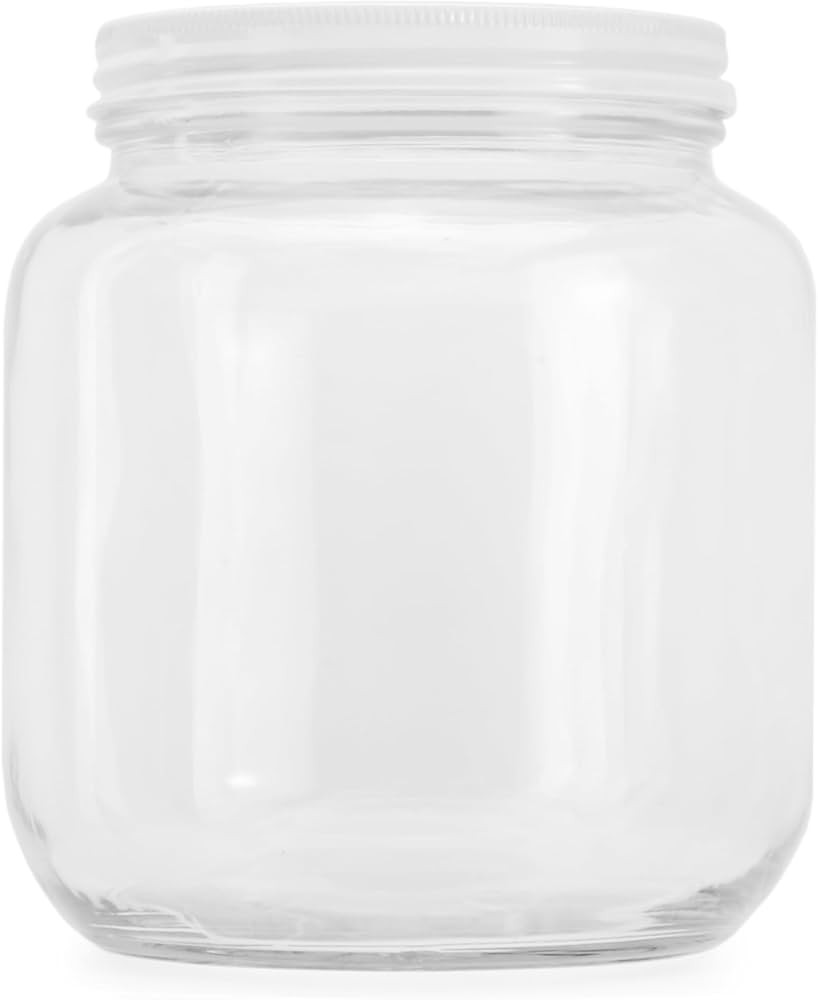 Cornucopia Brands 64oz Clear Wide-mouth Glass Jar, BPA free Food Grade w/Metal Lid (Half Gallon);... | Amazon (US)