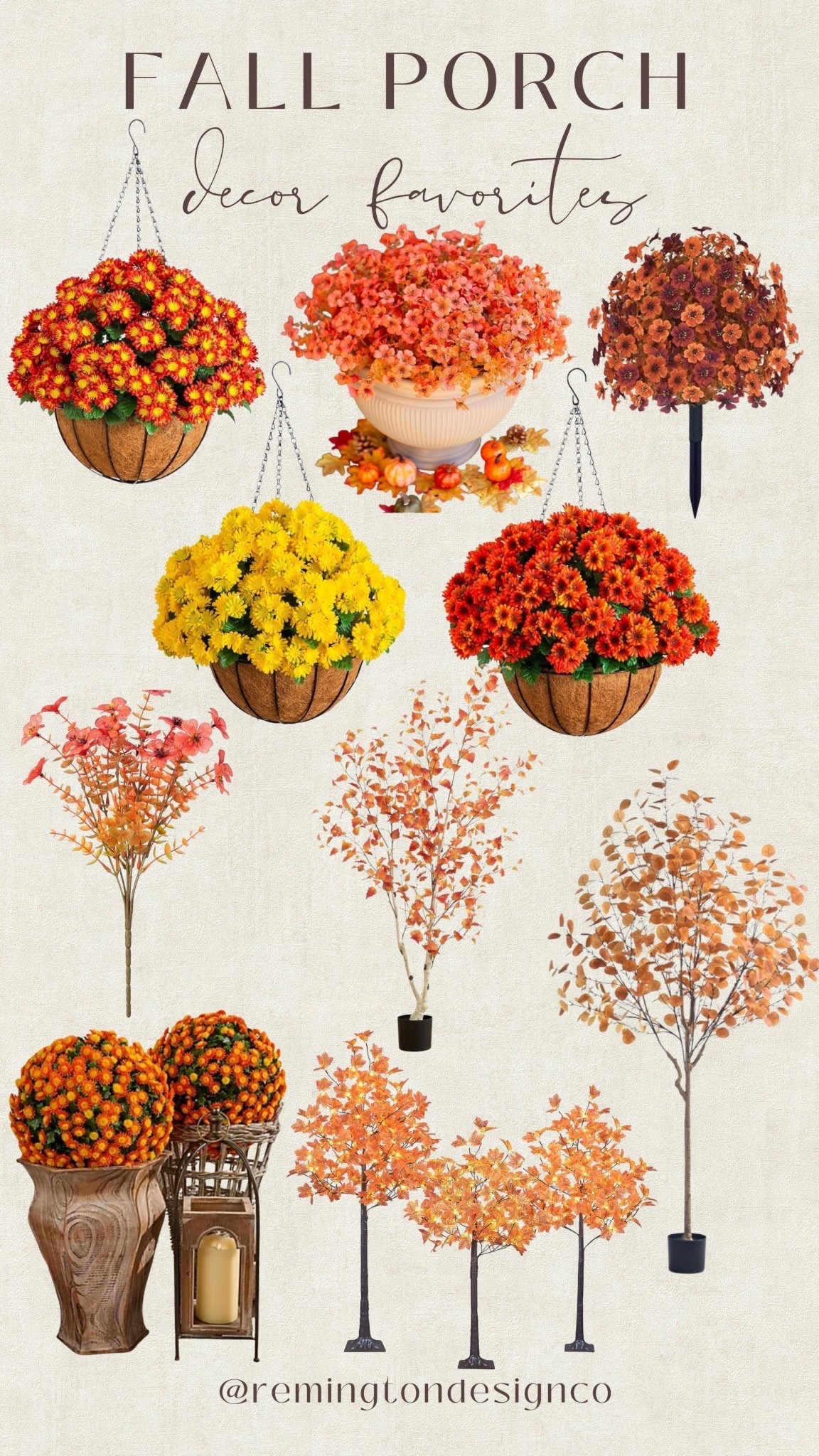Fall porch decor trees! 🥰 I absolutely love these colors 🙌🏼

Style tips - Home decor - Fall trees #LTKStyleTip