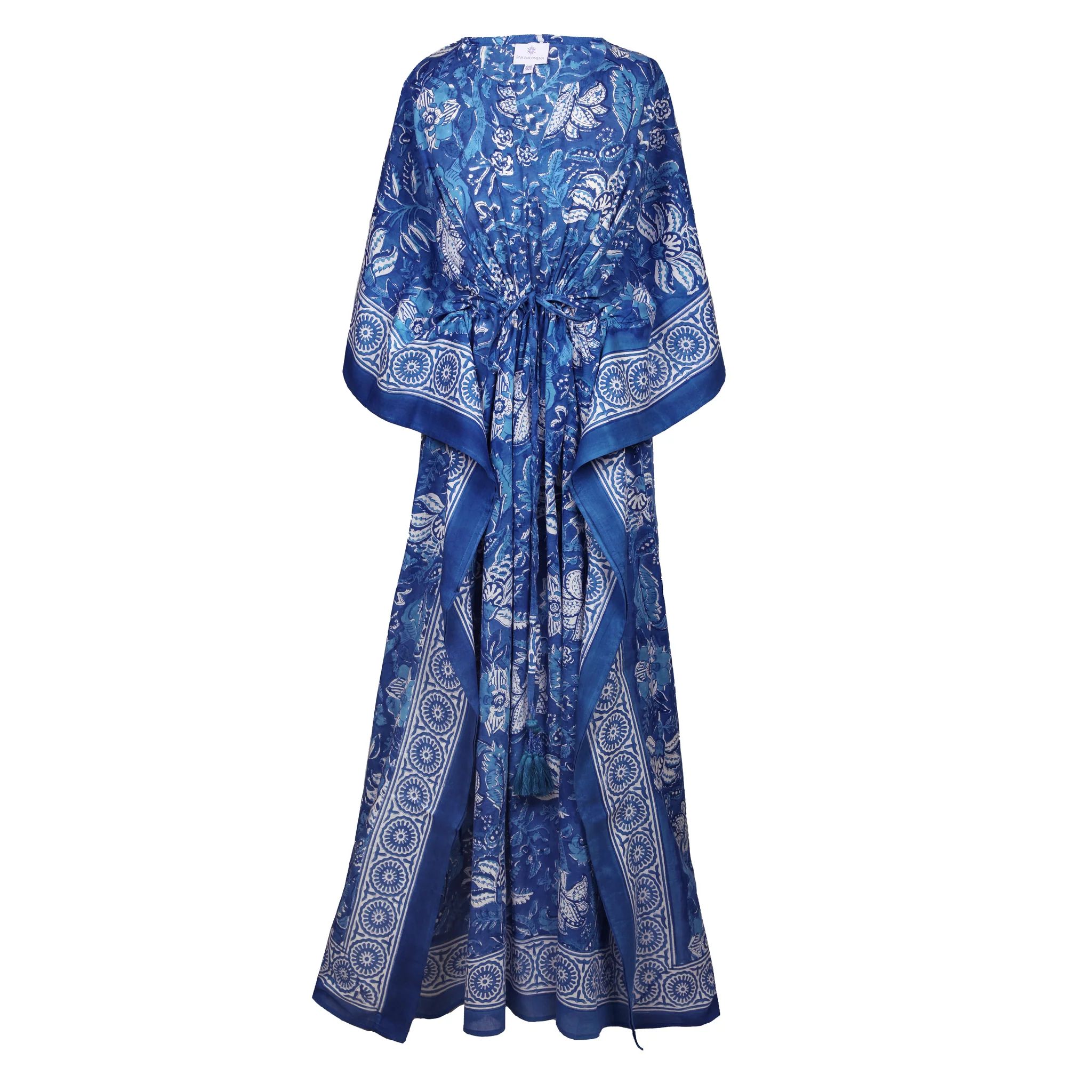Delfina Blue Maxi Kaftan Dress | Pax Philomena