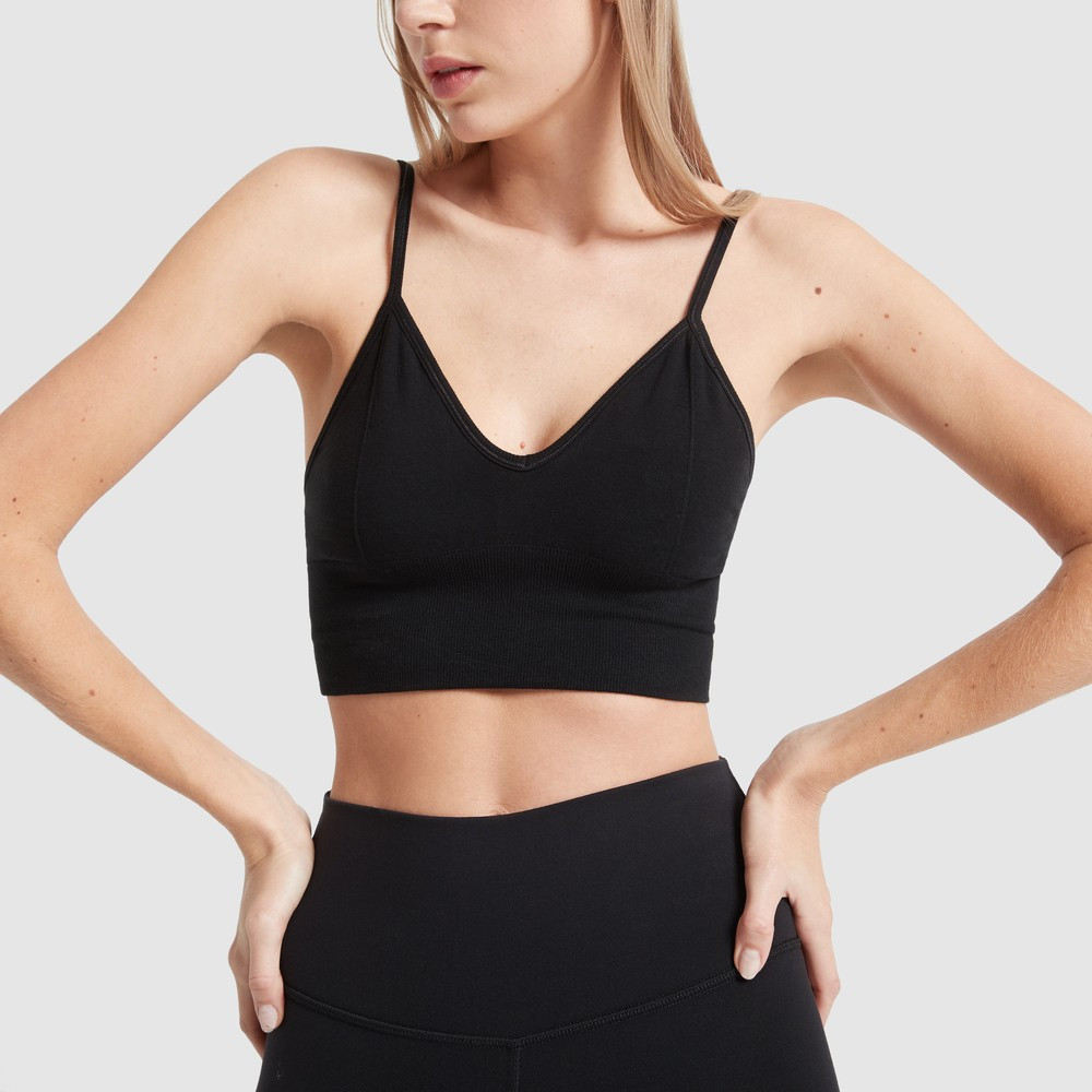 Alo Yoga Seamless Delight Bralette in Black, Small | goop