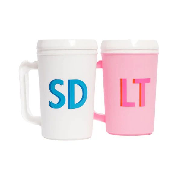 Shadow Monogram Mega Mug | Sprinkled With Pink