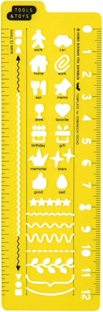 Hobonichi Techo Accessories Hobonichi Stencil - Schedule | Amazon (US)