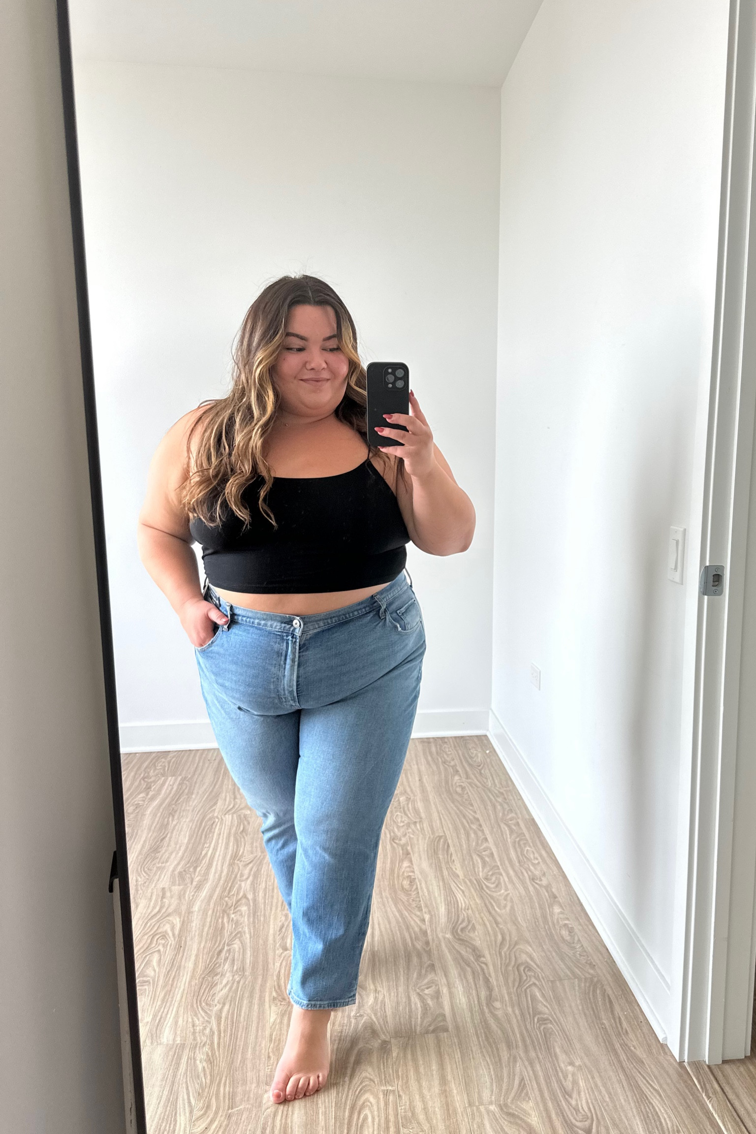 Plus size mom jeans from Abercrombie! These are the high rise ankle straight jeans in a size 36 short 

#LTKunder100 #LTKcurves #LTKFind