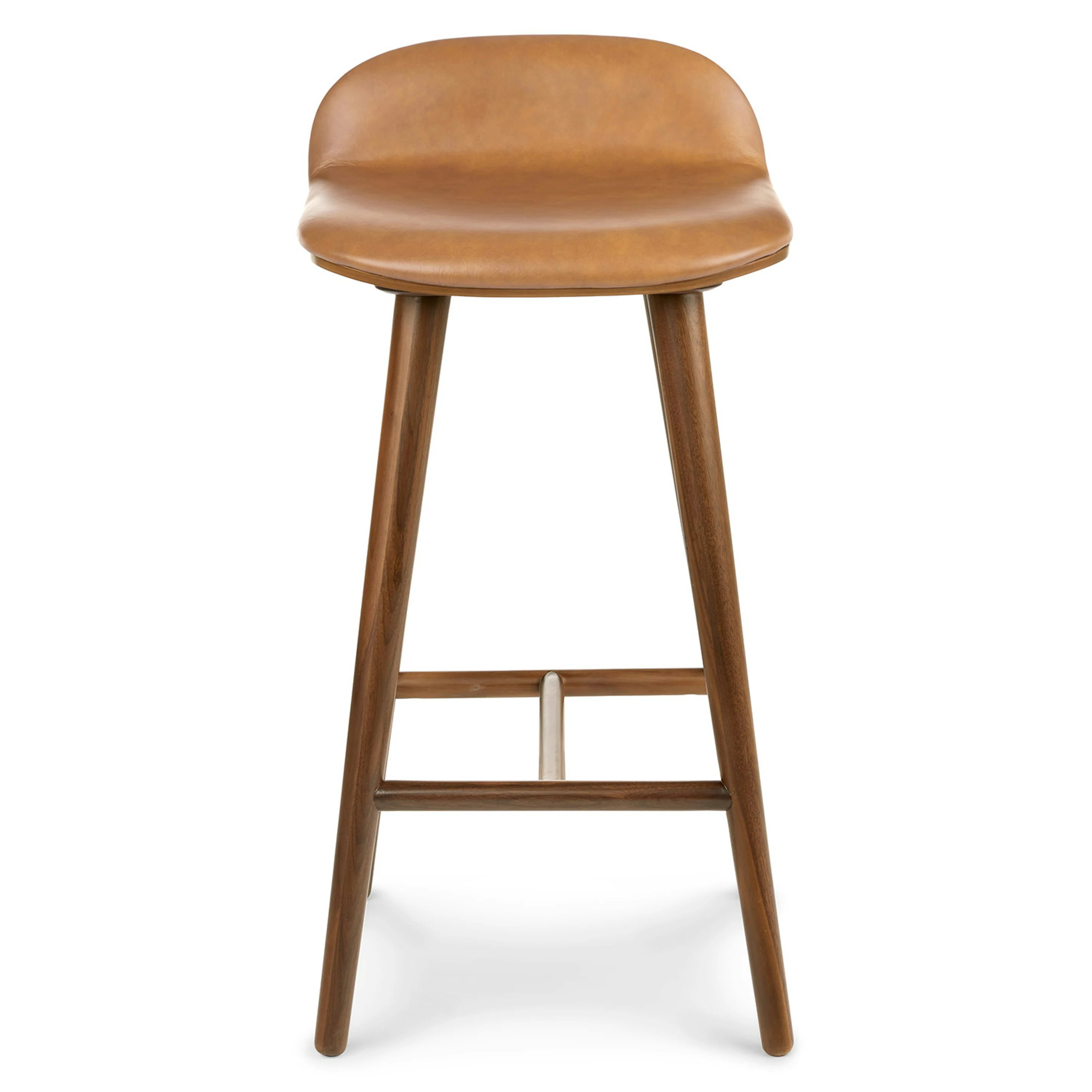 Sede Leather Counter Stool - Walnut and Toscana Tan | Article