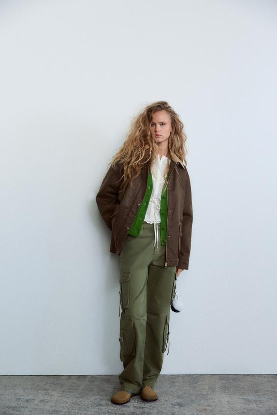 CONTRAST COLLAR JACKET | Zara UK